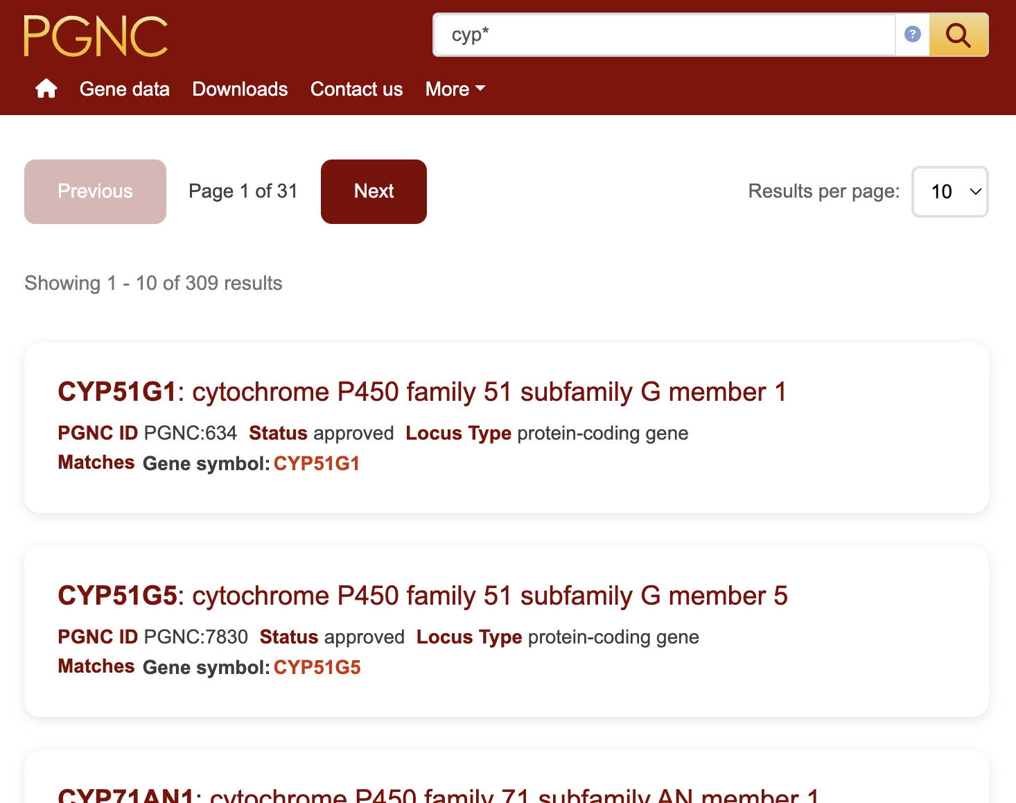 Search example
